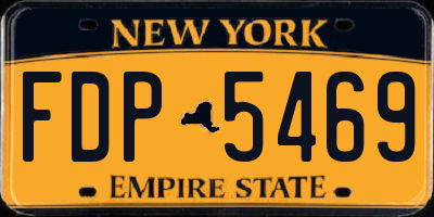 NY license plate FDP5469