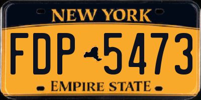 NY license plate FDP5473