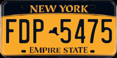 NY license plate FDP5475