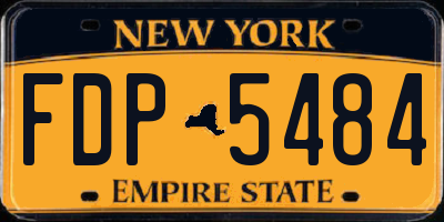 NY license plate FDP5484