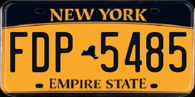 NY license plate FDP5485