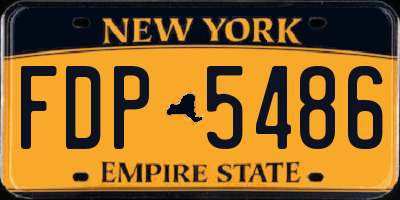 NY license plate FDP5486