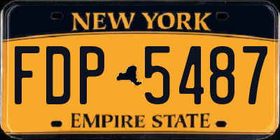 NY license plate FDP5487
