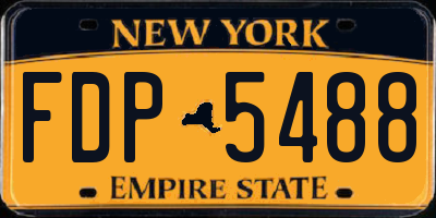 NY license plate FDP5488