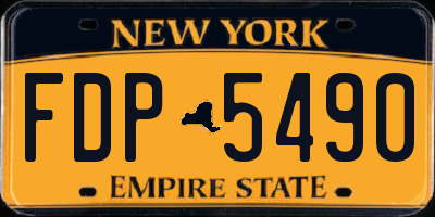 NY license plate FDP5490