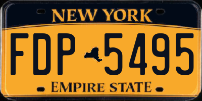 NY license plate FDP5495