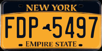 NY license plate FDP5497