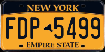 NY license plate FDP5499