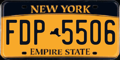 NY license plate FDP5506