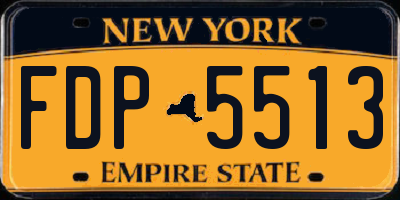 NY license plate FDP5513