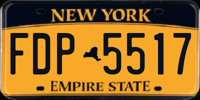 NY license plate FDP5517