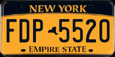 NY license plate FDP5520