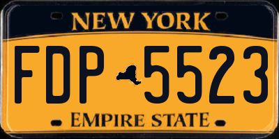 NY license plate FDP5523