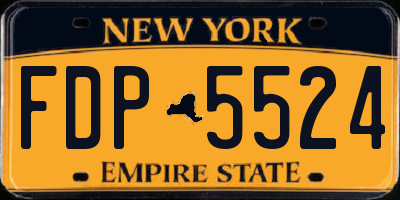 NY license plate FDP5524