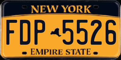 NY license plate FDP5526