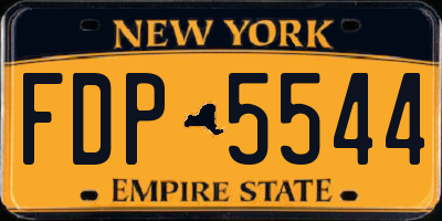 NY license plate FDP5544
