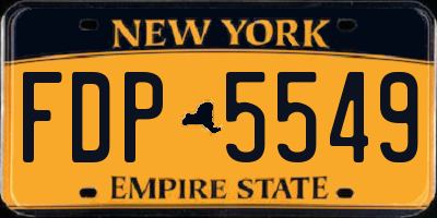NY license plate FDP5549