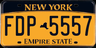 NY license plate FDP5557