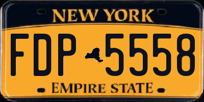 NY license plate FDP5558