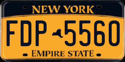 NY license plate FDP5560