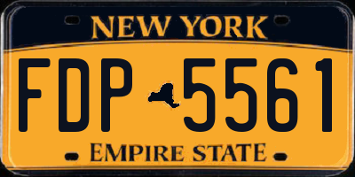 NY license plate FDP5561