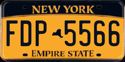 NY license plate FDP5566
