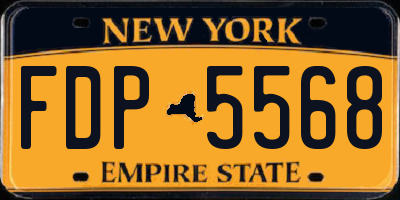 NY license plate FDP5568