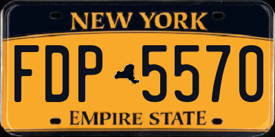 NY license plate FDP5570
