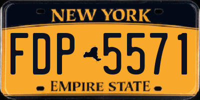 NY license plate FDP5571