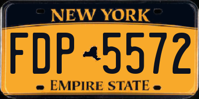 NY license plate FDP5572