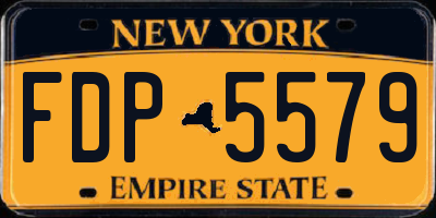 NY license plate FDP5579