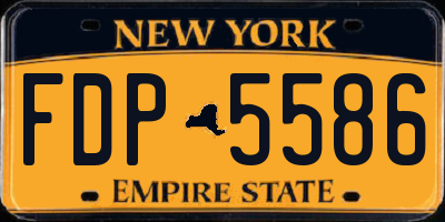 NY license plate FDP5586