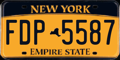 NY license plate FDP5587