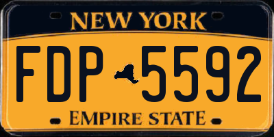 NY license plate FDP5592