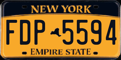 NY license plate FDP5594