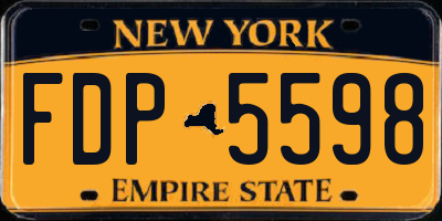 NY license plate FDP5598
