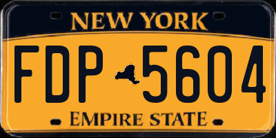 NY license plate FDP5604