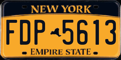 NY license plate FDP5613