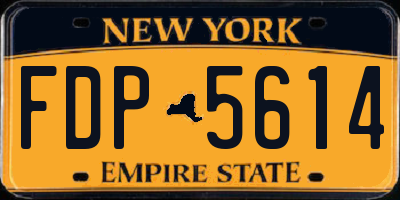 NY license plate FDP5614