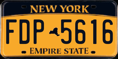 NY license plate FDP5616