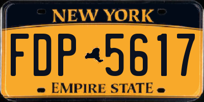 NY license plate FDP5617