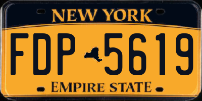 NY license plate FDP5619