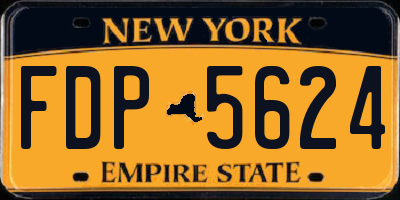 NY license plate FDP5624