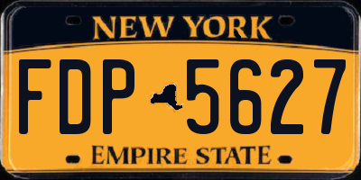 NY license plate FDP5627