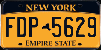 NY license plate FDP5629
