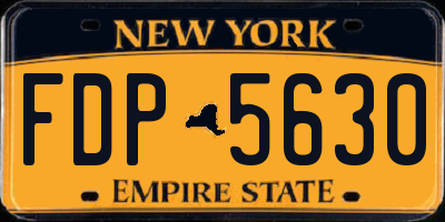 NY license plate FDP5630