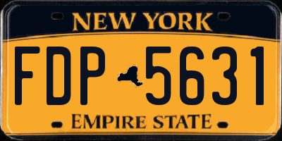 NY license plate FDP5631