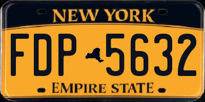 NY license plate FDP5632