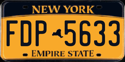 NY license plate FDP5633