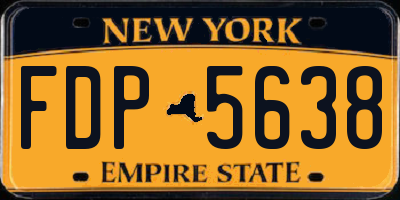 NY license plate FDP5638